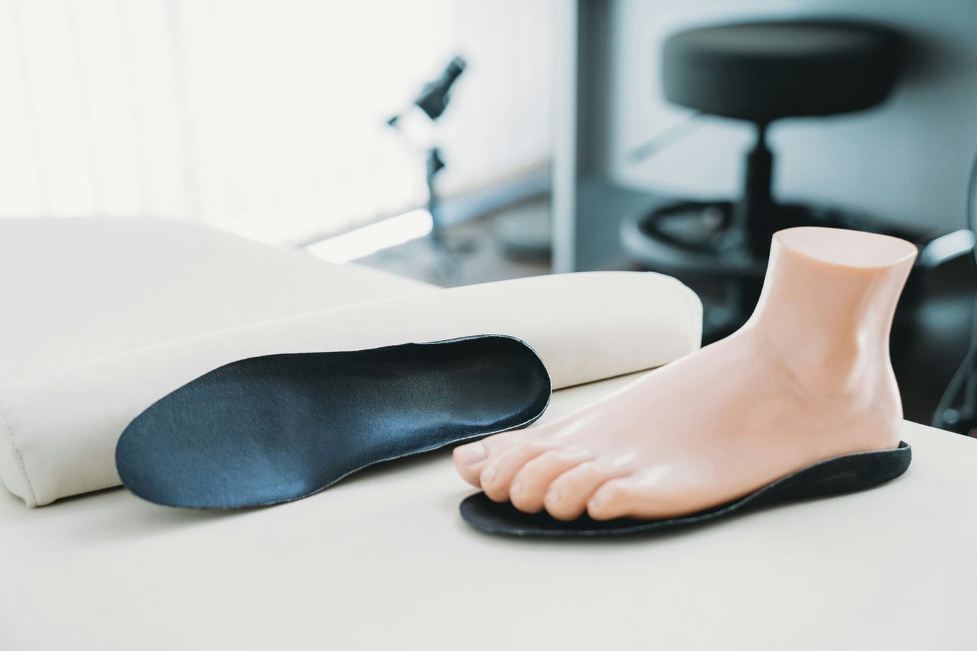 custom foot orthotics in clinic